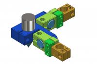 Cross-holder for two lasers